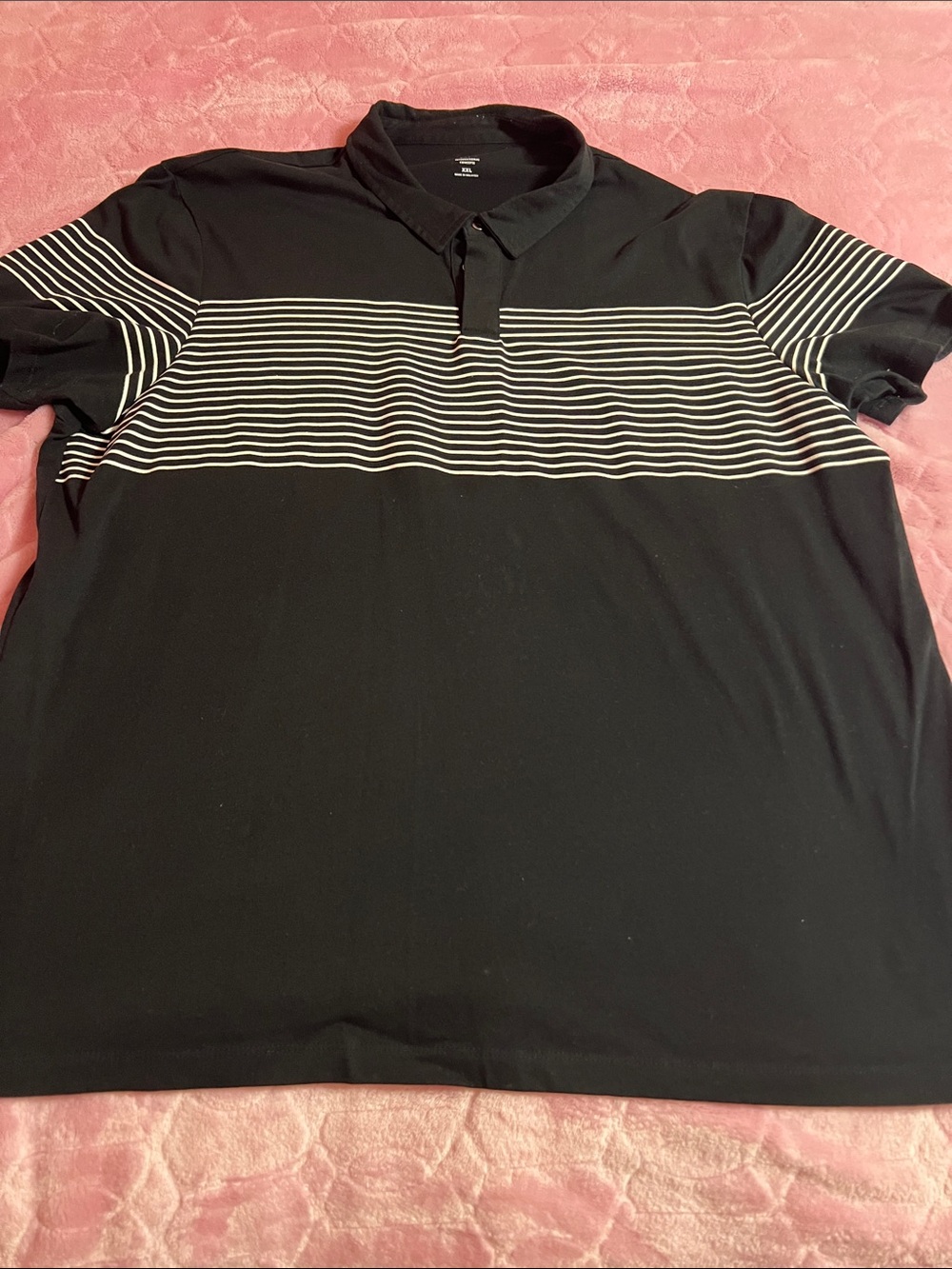 INC men striped polo top